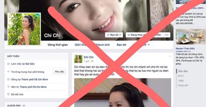 xác định facebook giả